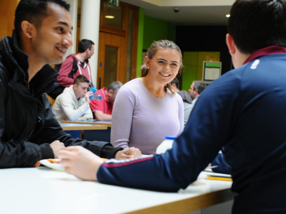Students in GMIT Galway campus canteen