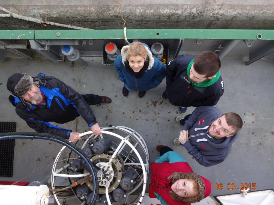 GMIT Marine research students on ship