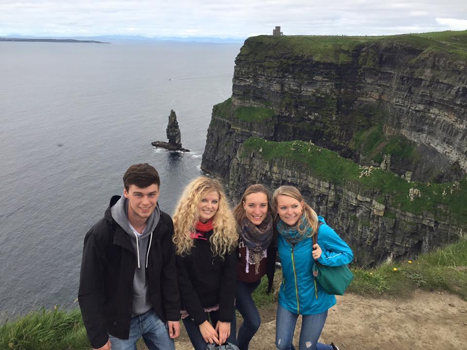 GMIT International students at Cliffs of Moher