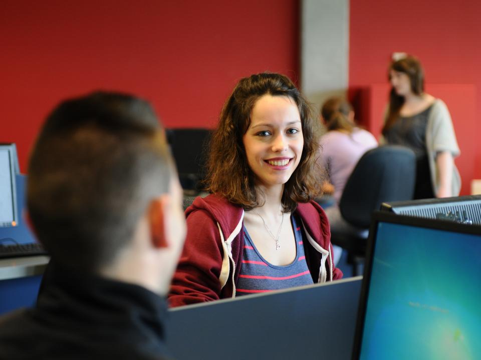 Student in IT Centre GMIT Galway campus