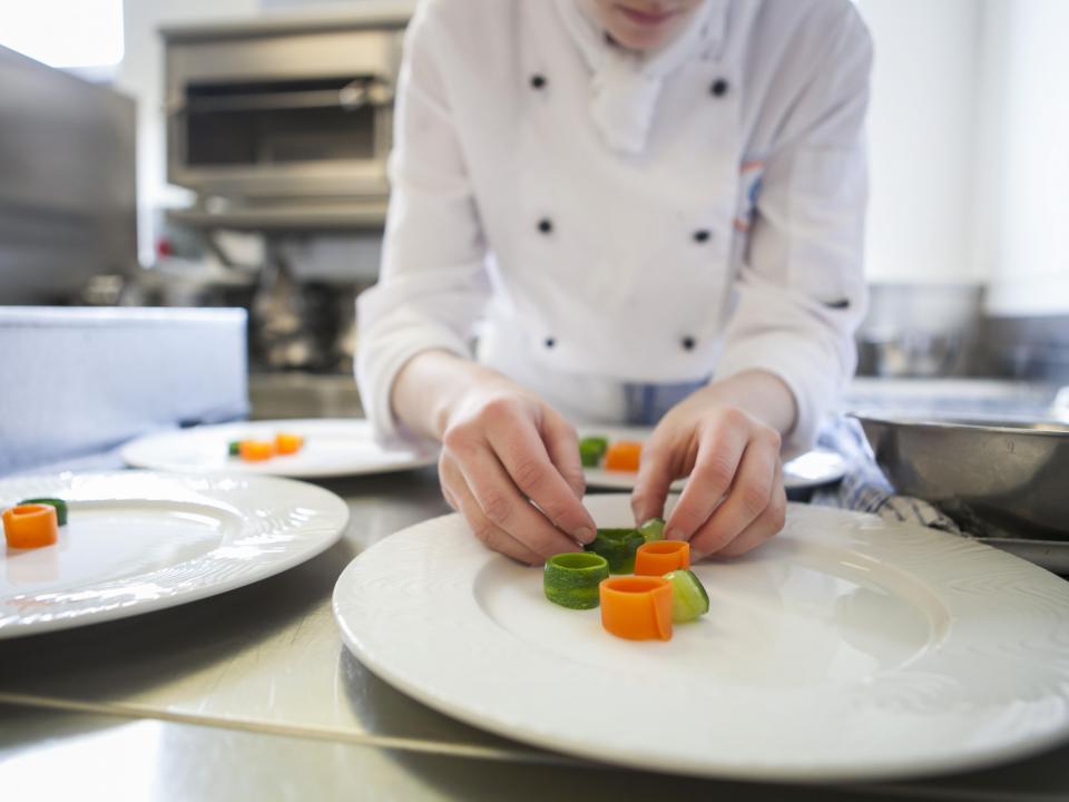 Student chef at GMIT Galway International Hotel School