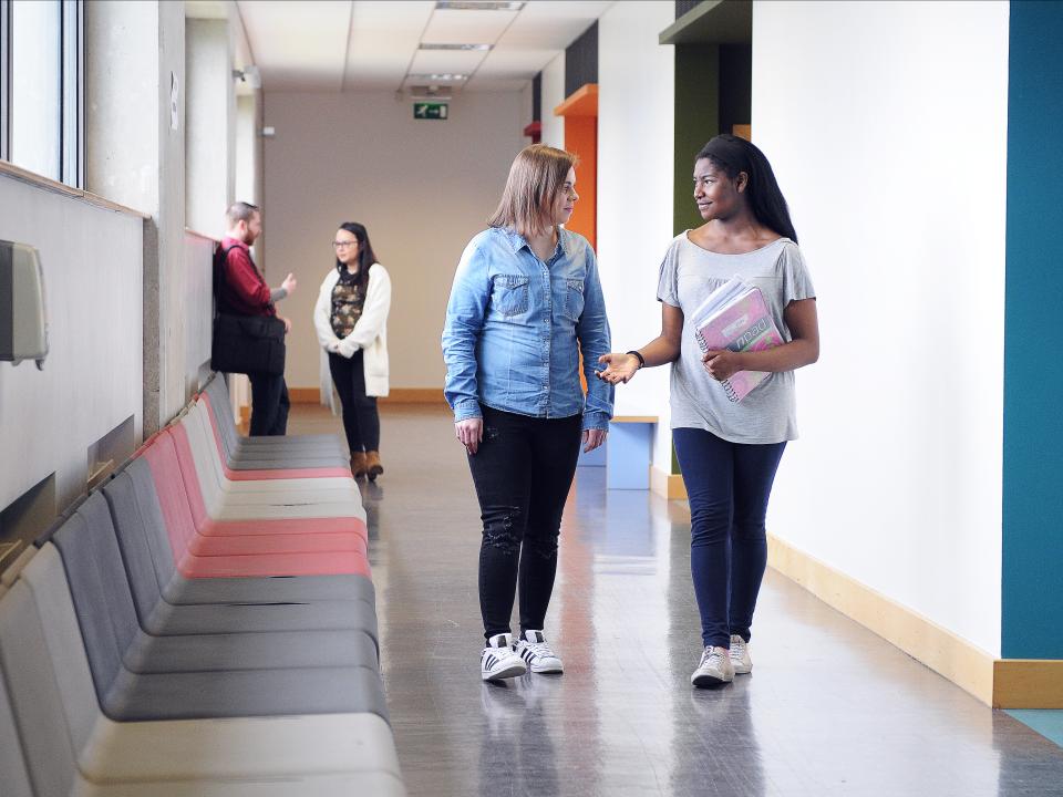 GMIT Galway Students in Corridor