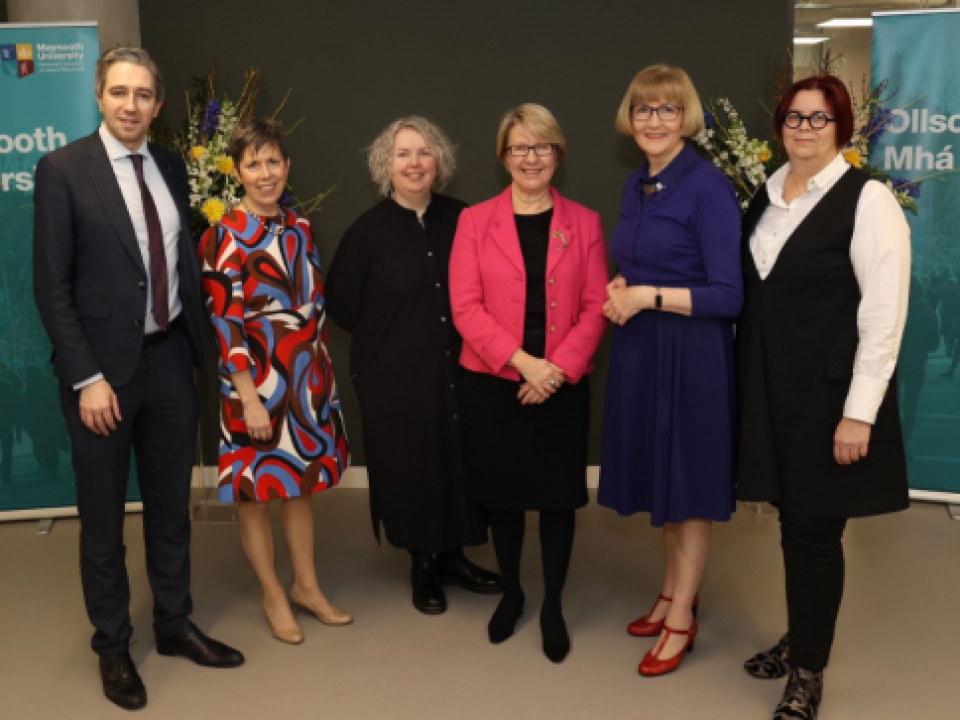 News Minister Harris with Irish female university presidents marking IWD
