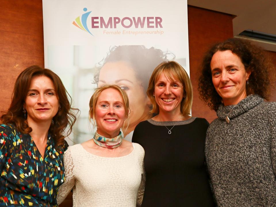 <p>L to R: Sandra Divilly Nolan, EMPOWER II Programme Manager, ATU iHub, Galway, Catherine O’Grady Power, Glen Keen Estate, Mayo, Maria Staunton, Manager of the ATU iHub Mayo, Niamh Ryle, HomeCheck, Galway</p>
